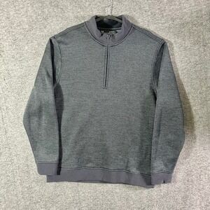 Under Armour Pullover Men's XL Gray 1/4 Quarter Zip Herringbone Jacket ColdGear